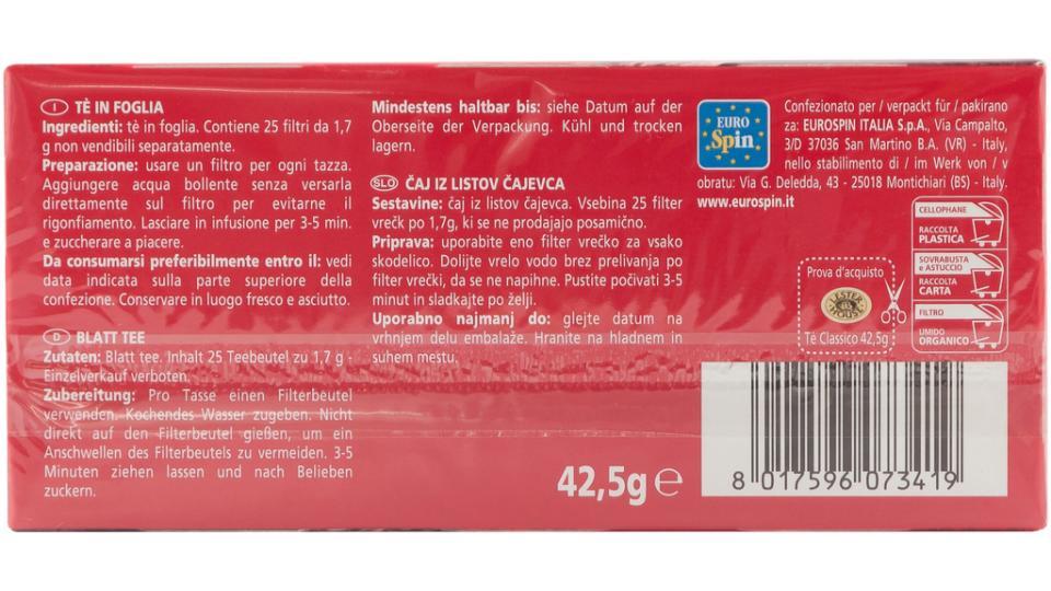 Te' Classico 25 Filtri