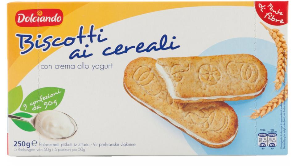 Biscotti ai Cereali con Crema di Yogurt