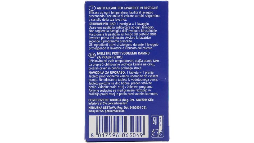 Tabs Anticalcare Lavatrice 25pz