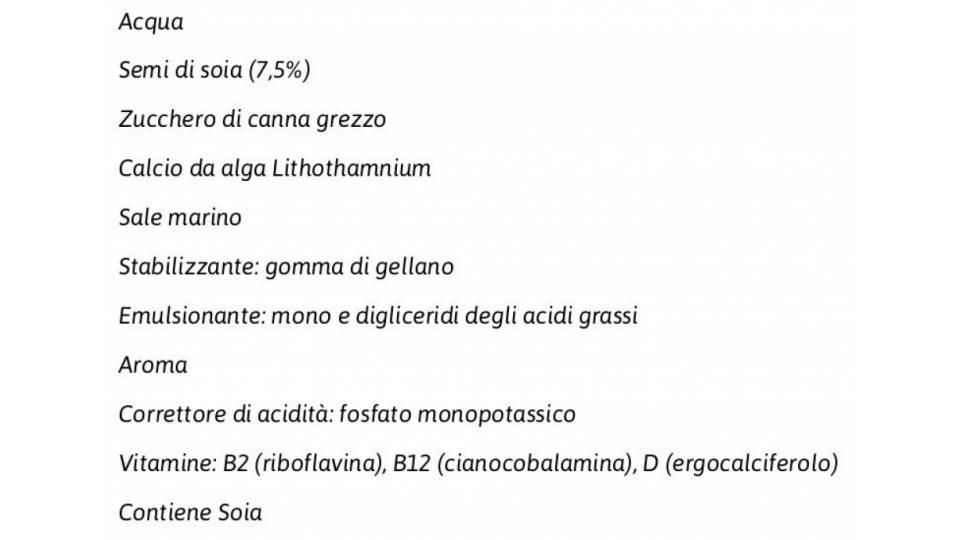 Bevanda di Soia  Cartone