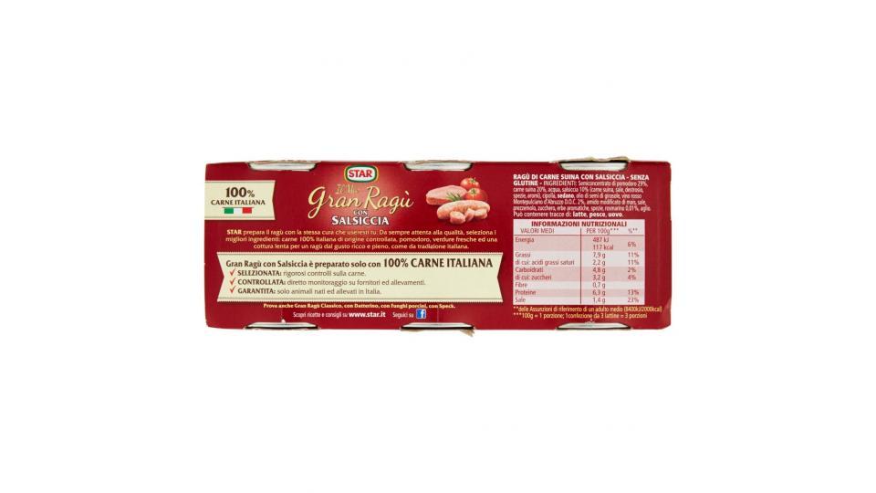 il Mio Gran Ragù con Salsiccia 3 x 100 g