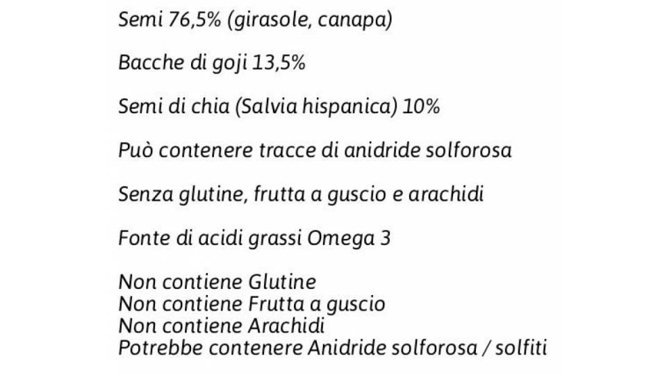 Supermix! Semi con Chia e Bacche di Goji per Colazione