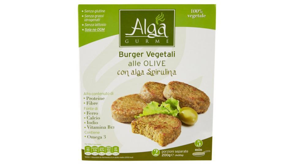 Burger Vegetali alle Olive con Alga Spirulina
