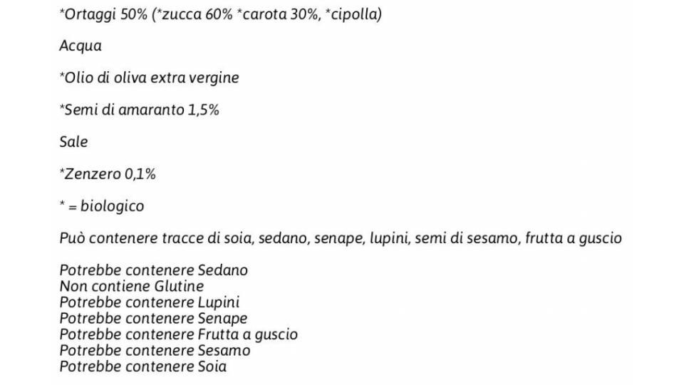 Bio Vellutata Zucca & Semi di Amaranto