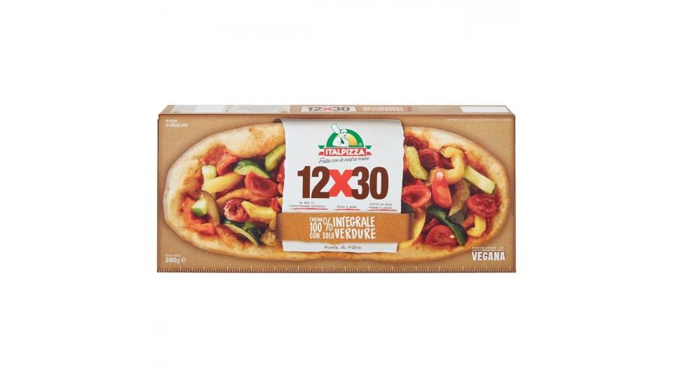 PIZZA INTEGRALE CON VERDURE 12x30