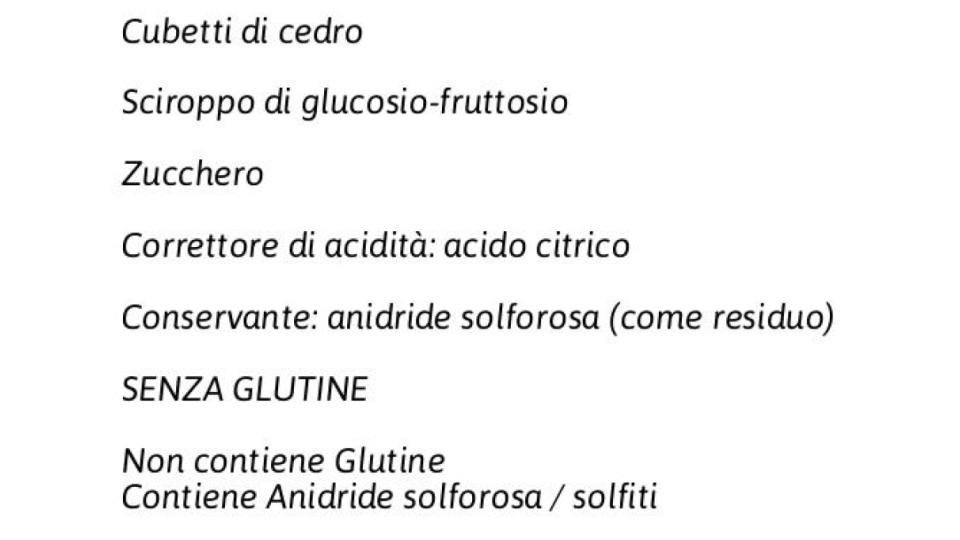 Delizie di Frutta Candita Cedro in Cubetti