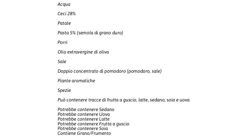 Le Zuppe Fresche Pasta e Ceci