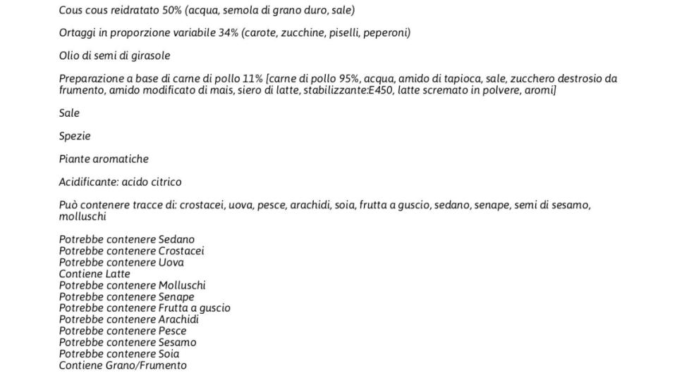 Cous Cous di Verdure con Pollo