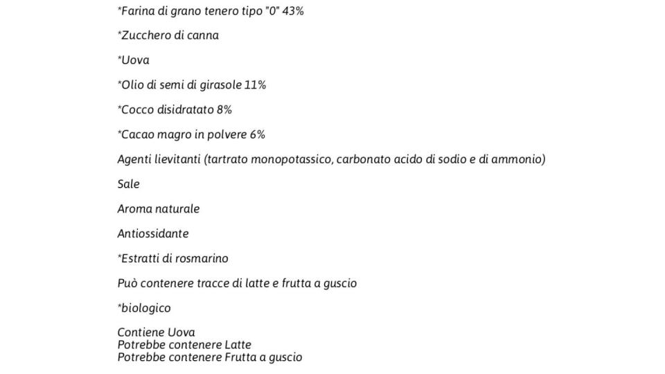La Via del Grano Biscotti Cocco e Cacao