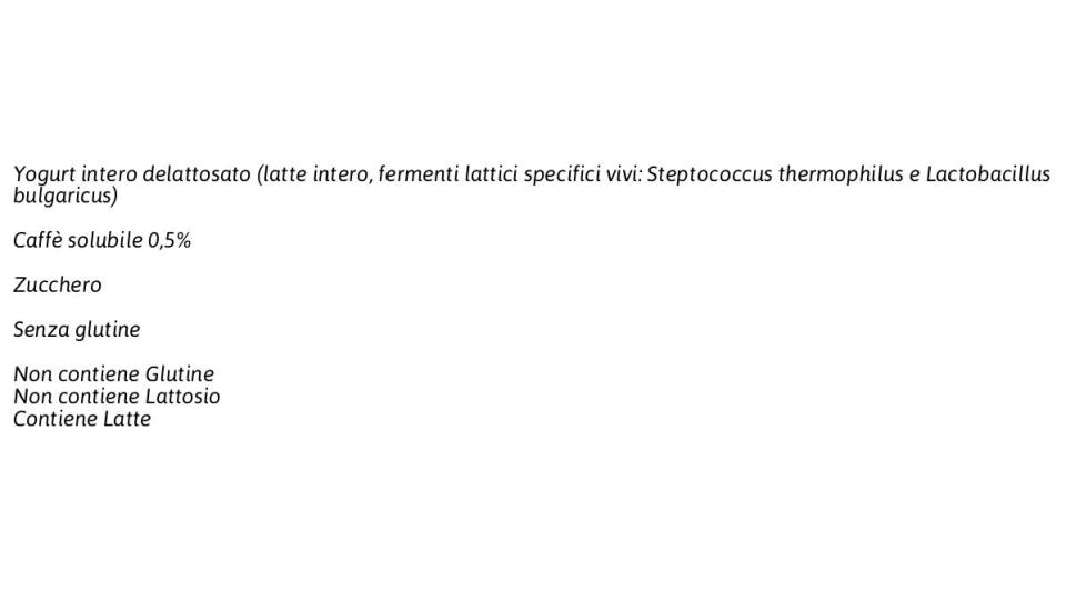 Senza Lattosio* Caffè
