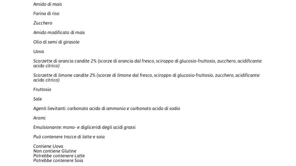Senza Glutine Biscotto Gusto Agrumi 2 x 62,5 g