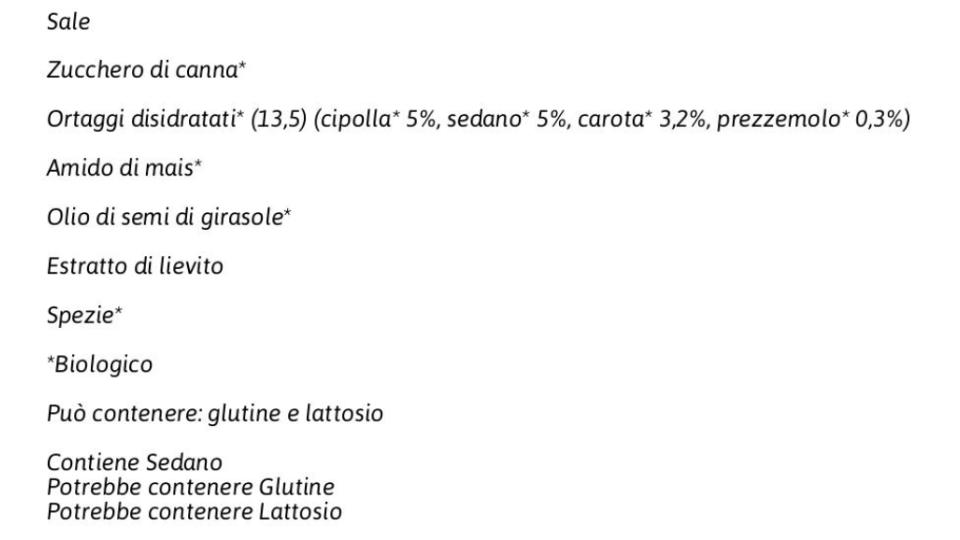 Brodo Vegetale Dadi