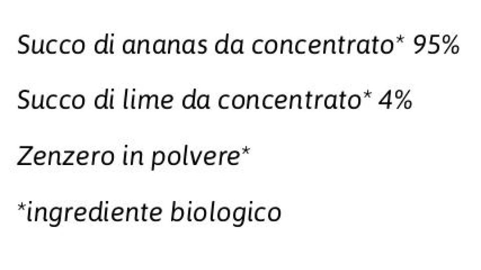 Ananas Lime Zenzero 100% Succo Bio