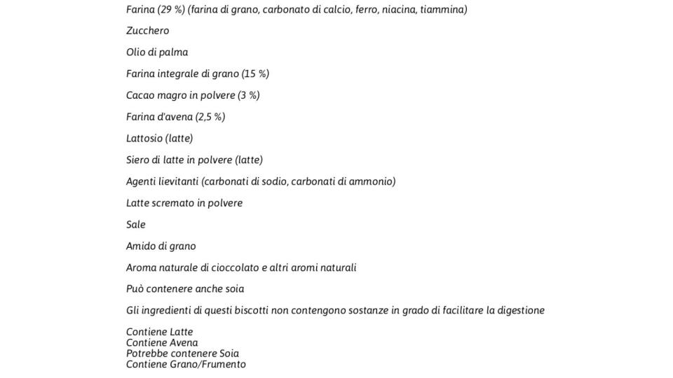 Digestive Creams al Cioccolato