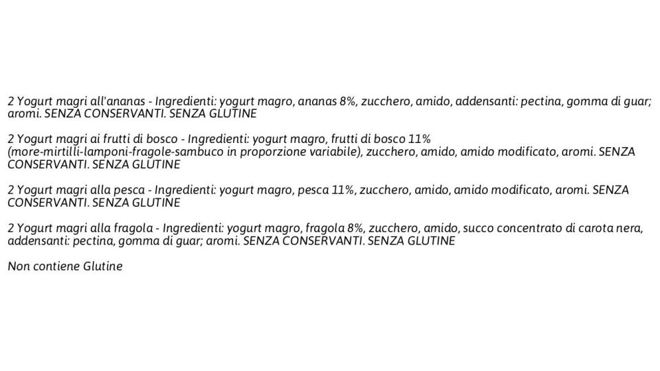 Magro Più Cremoso in Pezzi Ananas, Frutti di Bosco, Pesca, Fragola