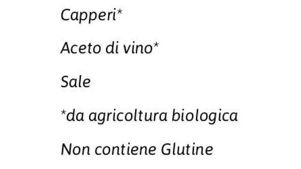 Capperi all'Aceto di Vino Bio
