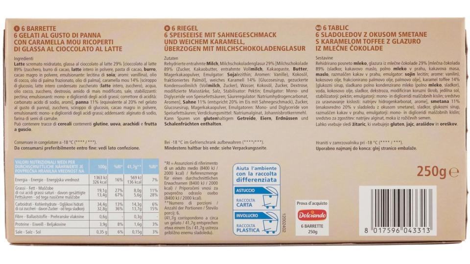 Barrette Cioccolato Latte Caramello 6pz