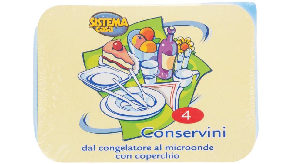 Contenitori Rettangolari con Coperchio Frigo/microonde