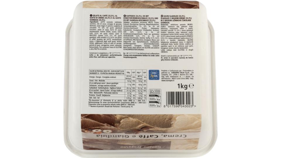 Gelato Crema/gianduia/caffe'