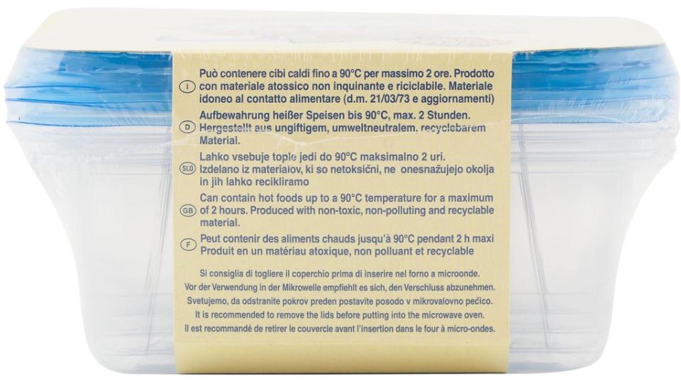 Contenitori Rettangolari con Coperchio Frigo/microonde