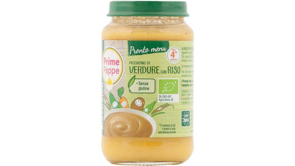 Menu' Passato Verdure e Riso