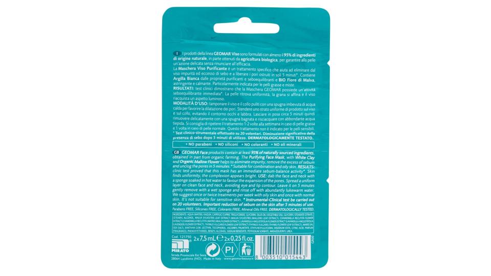 Viso Maschera Viso 5 Minuti Purificante, Effetto-mat 2 x 7,5  Ml