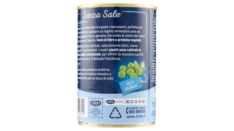 Piselli Fini senza Sale*