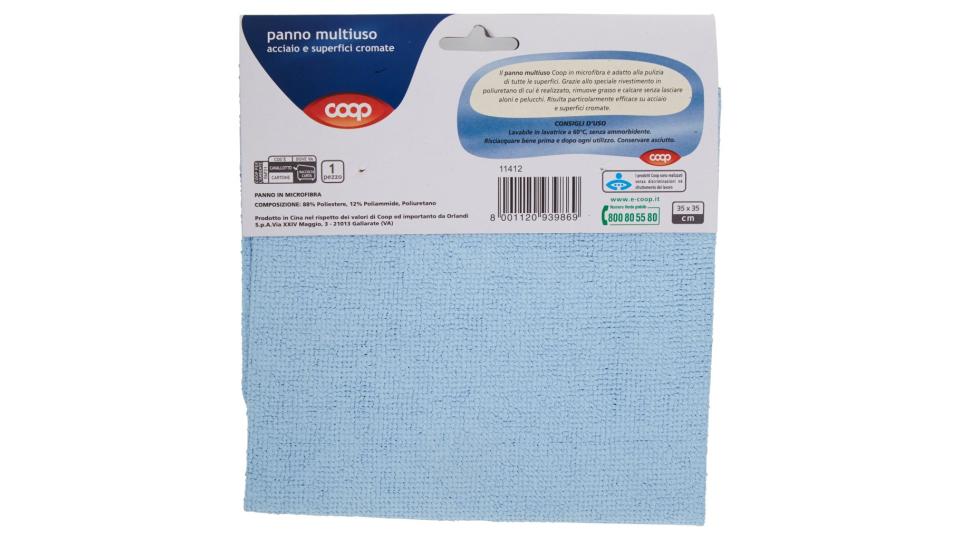 Panno Multiuso Acciaio e Superfici Cromate 35x35 Cm 1 Pz