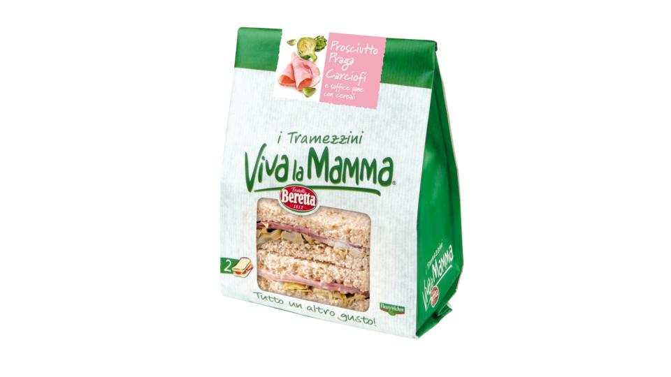 I Tramezzini Viva la Mamma con Prosciutto Praga e Carciofi