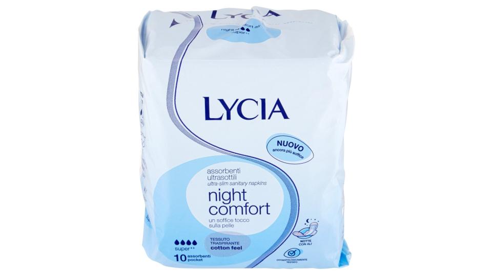 Assorbenti Ultrasottili Night Comfort Notte con Ali 10 Pezzi