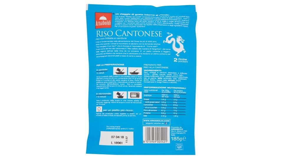 Riso Cantonese Riso con Frittata e Verdure