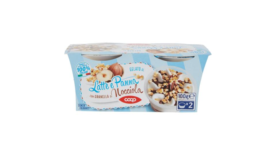 Gelato al Latte e Panna con Granella di Nocciola
