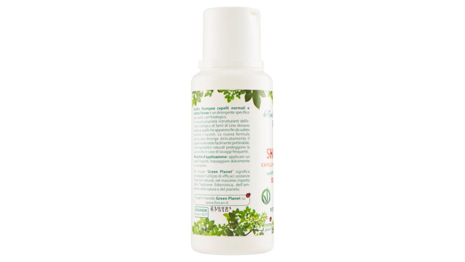 Ecobio Shampoo Capelli Normali e Trattati con Estratto Biologico di Semi di Lino