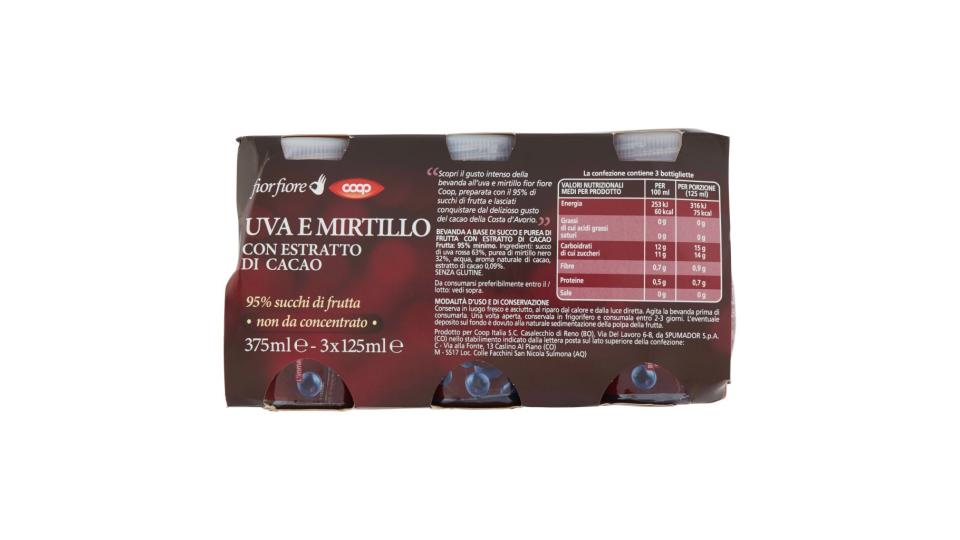 Uva e Mirtillo con Estratto di Cacao
