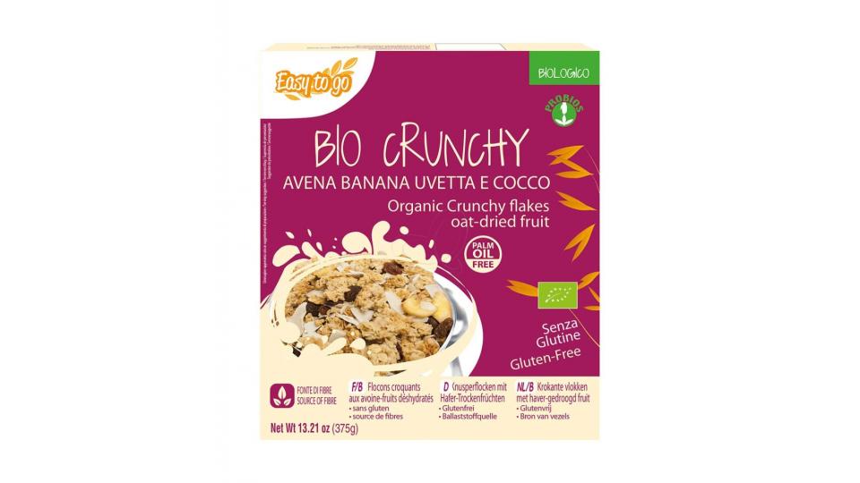 Crunchy Uvetta e Cocco Bio senza Glutine