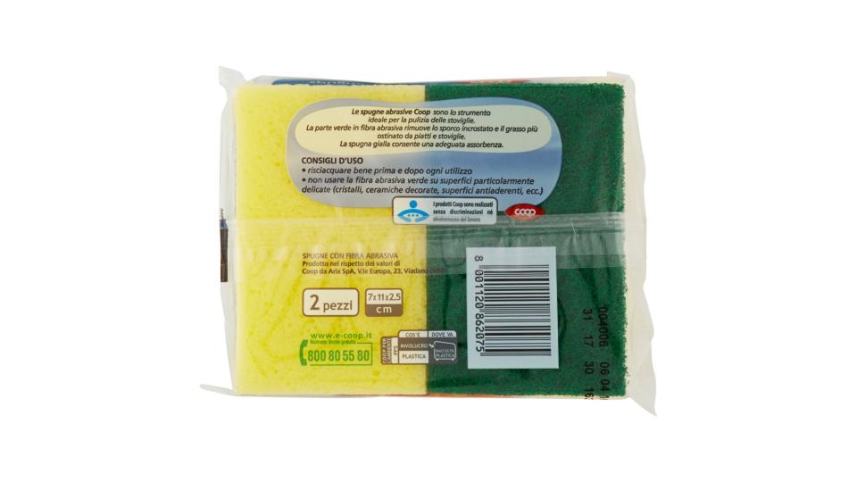 Spugne Abrasive 7x11x2.5 Cm 2 Pz