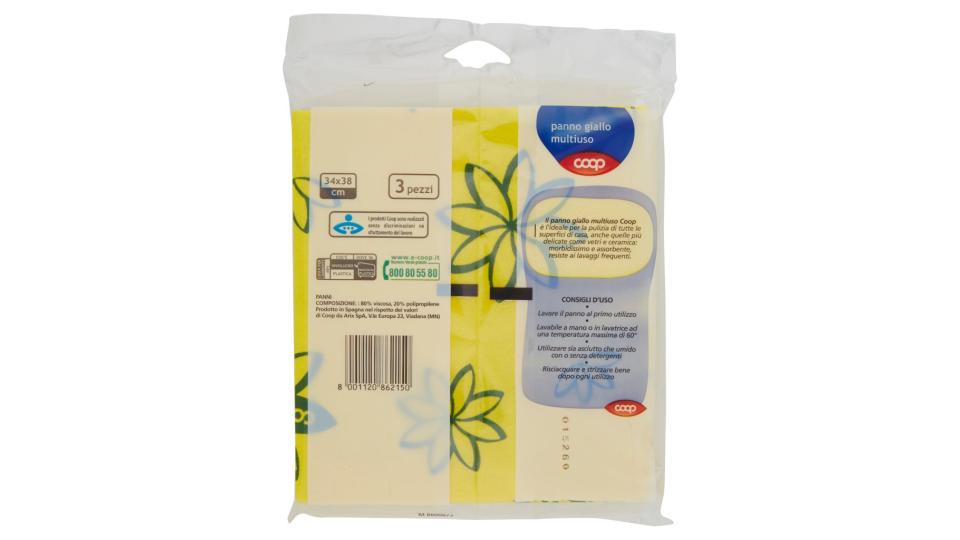 Panno Giallo Multiuso 34x38 Cm 3 Pz