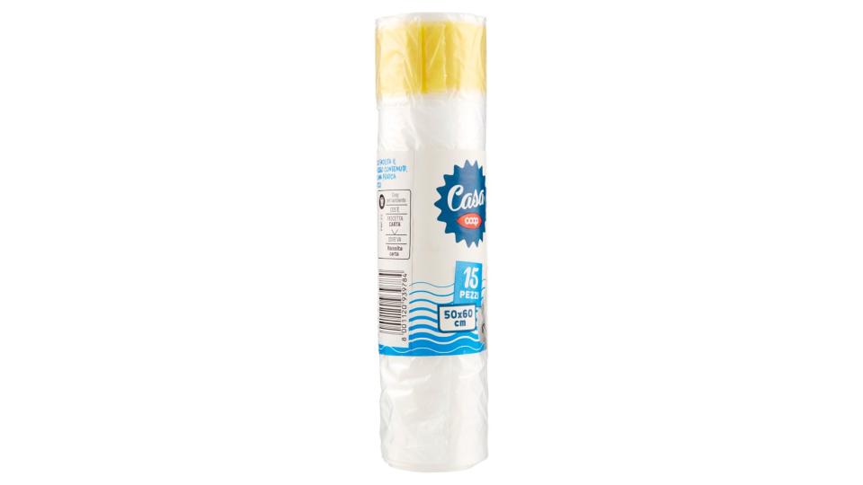 Sacchi Trasparenti con Maniglie Raccolta Differenziata 50x60 Cm 15 Pz