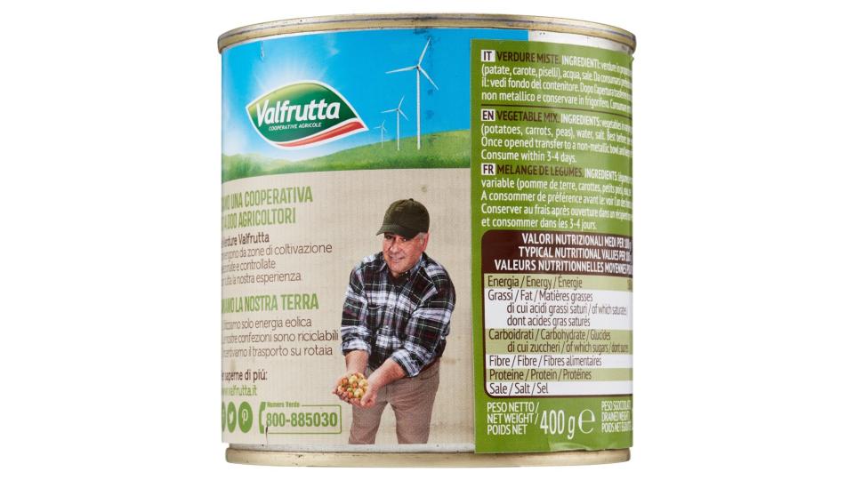 Verdure Miste Patate, Carote e Piselli