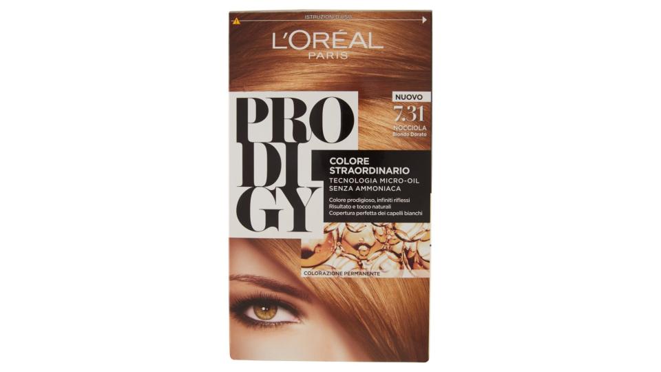 Prodigy Colorazione Permanente 7.31 Nocciola Biondo Dorato