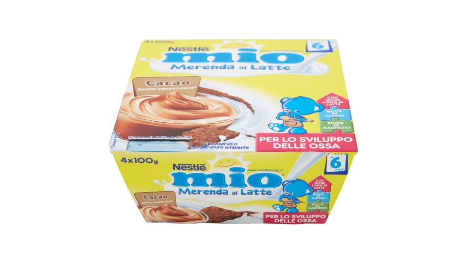 Merenda al Latte Cacao Da 8 mesi