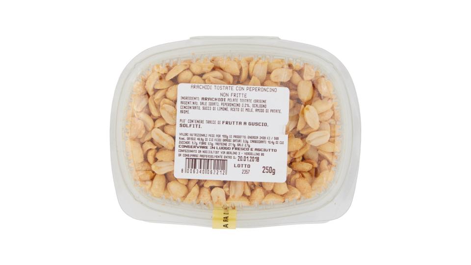 Arachidi Pelate Tostate Non Fritte con Peperoncino