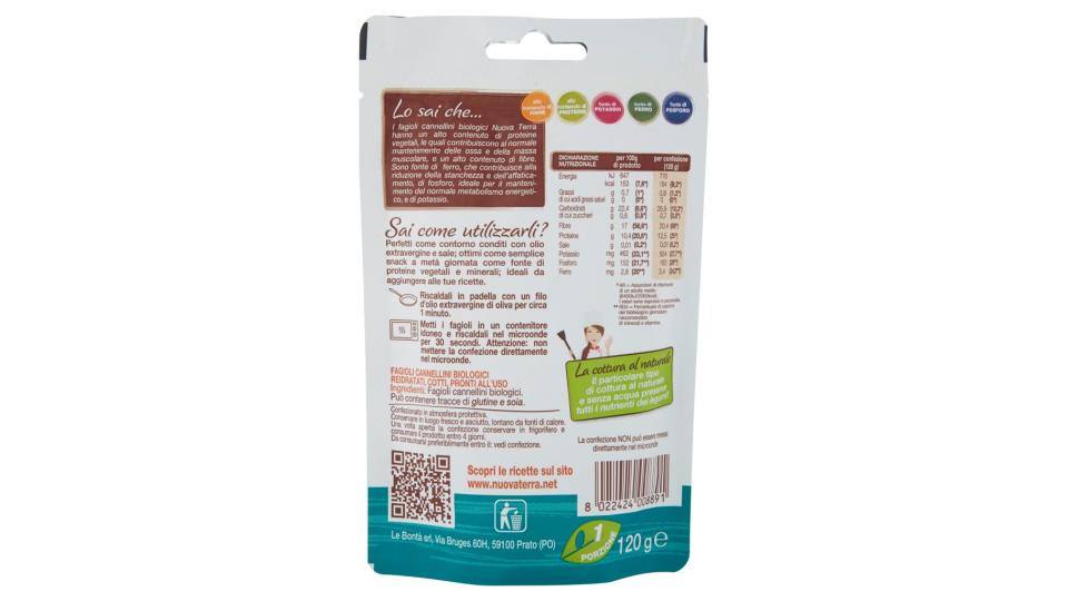 Fagioli Cannellini Cotti al Naturale Bio