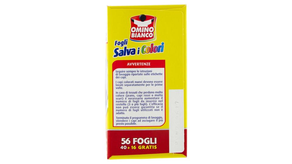 Fogli Salva i Colori 56 Pz