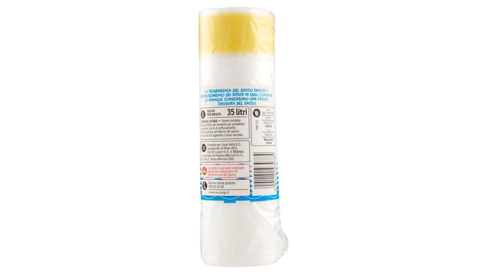 Sacchi Trasparenti con Maniglie Raccolta Differenziata 50x60 Cm 15 Pz
