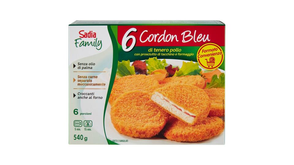 Family 6 Cordon Bleu di Tenero Pollo Cotti e Surgelati