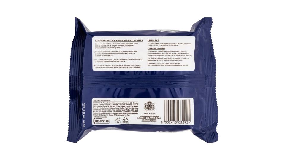 Salviettine Struccanti Viso, Occhi e Labbra 20 Pz