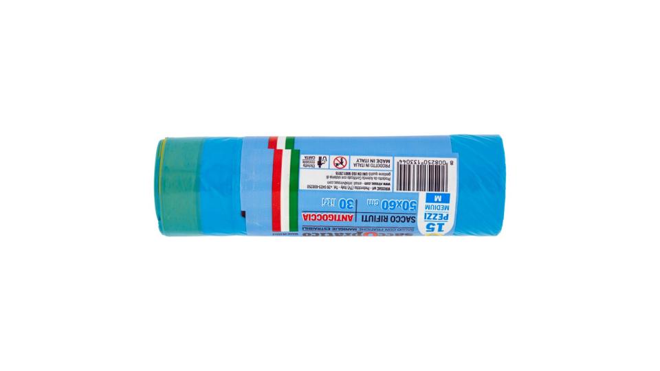 Saccopratico Sacco con Pratiche Maniglie Estraibili 50x60 Cm 30 Litri 15 Pz