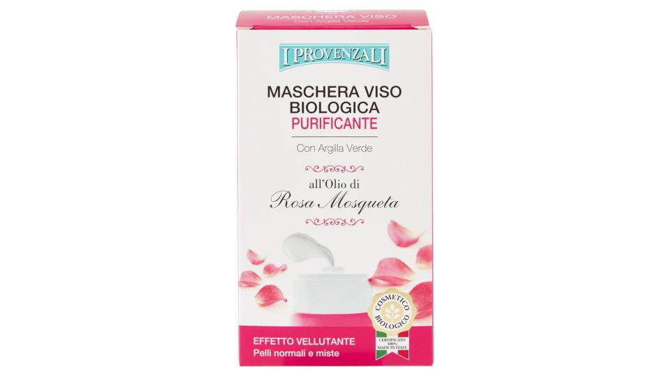 Maschera Viso Biologica Purificante all'Olio di Rosa Mosqueta