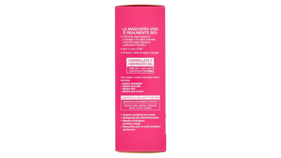 Maschera Viso Biologica Purificante all'Olio di Rosa Mosqueta